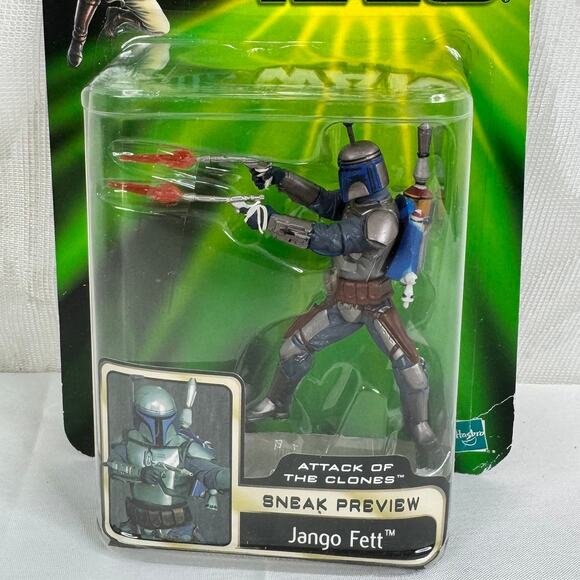 5 for $25| Hasbro Star Wars Attack of the Clones Sneak Preview Jango Fett - Picture 2 of 7